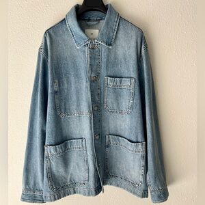 H&M Light Blue Denim Shacket - XL - EUC